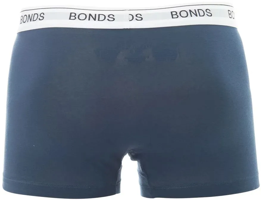 6 x Mens Bonds Guyfront Trunks Underwear Undies Navy/White