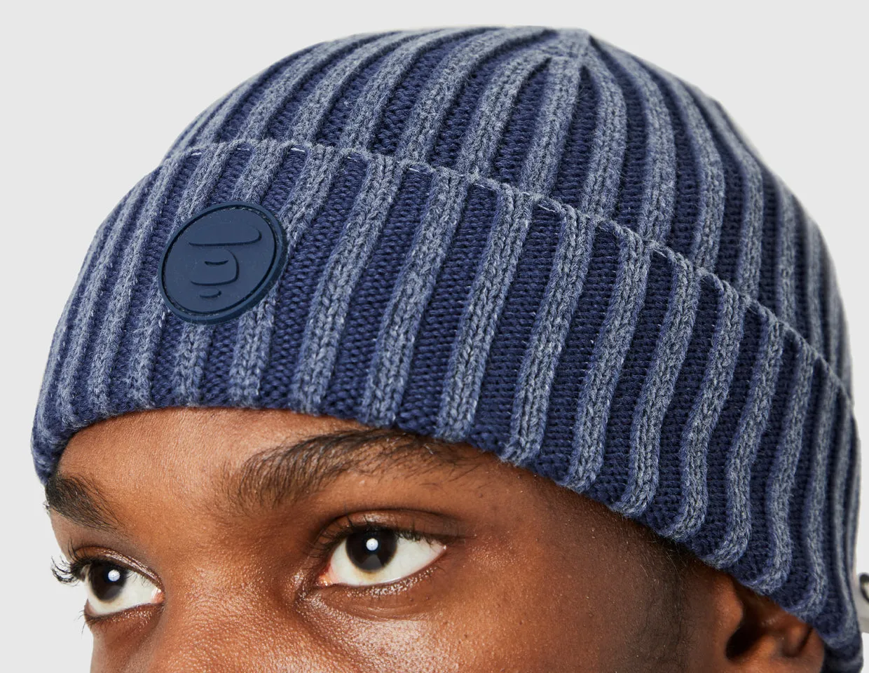 AAPE Now Ribbed Washed Beanie / Navy