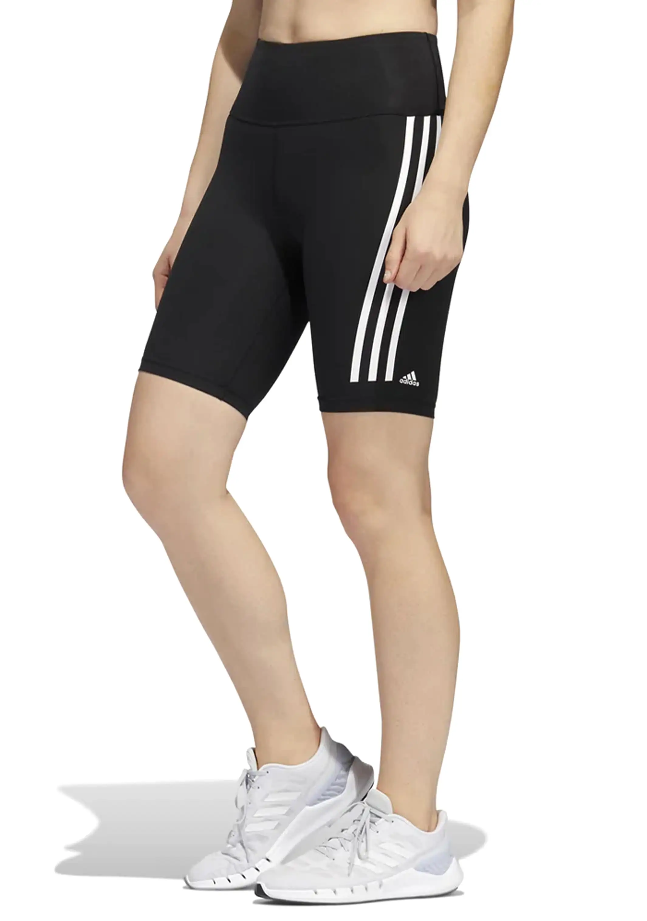 Adidas Womens Optime Trainicons 3-Stripes Bike Short Leggings <br> H64228