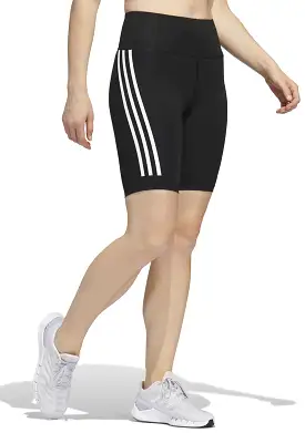 Adidas Womens Optime Trainicons 3-Stripes Bike Short Leggings <br> H64228