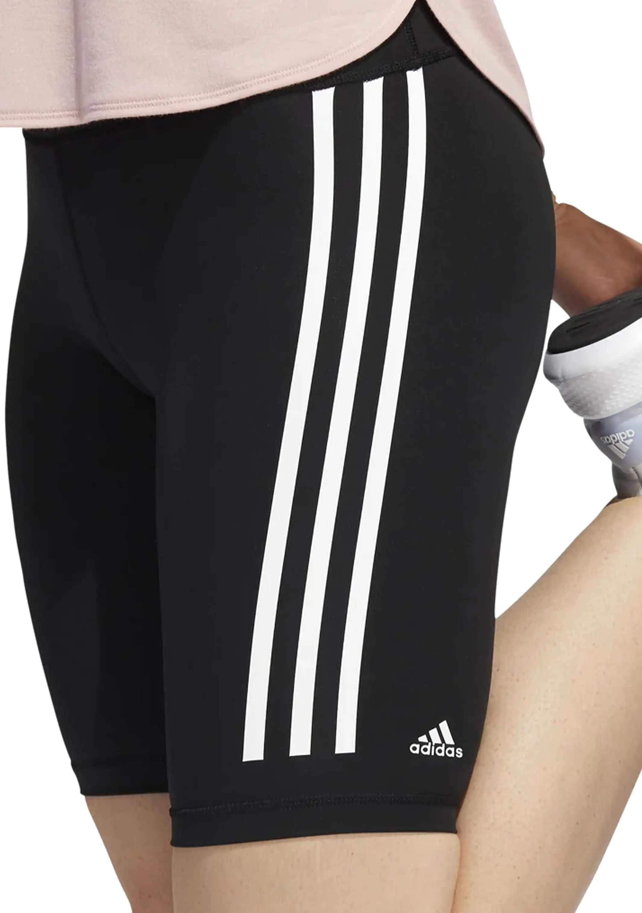 Adidas Womens Optime Trainicons 3-Stripes Bike Short Leggings <br> H64228