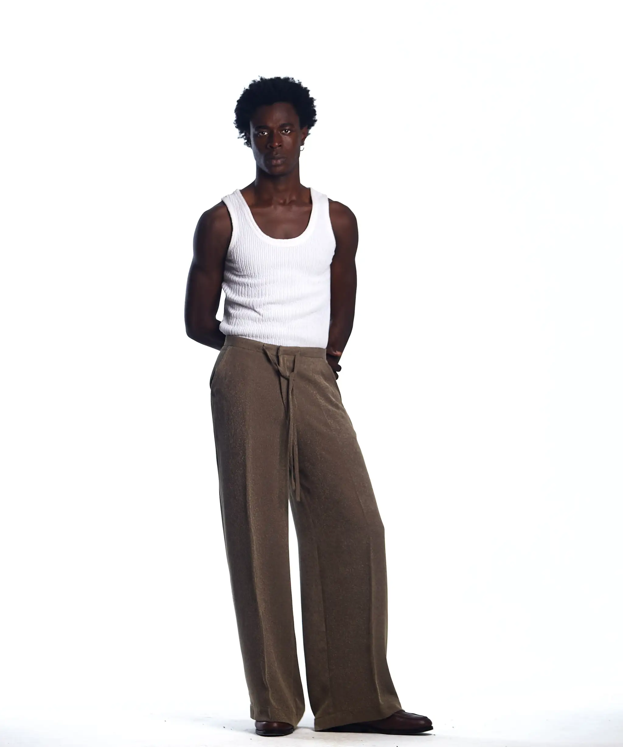 AJABENG Adofo Poly Diamond Crepe Drawstring Pants