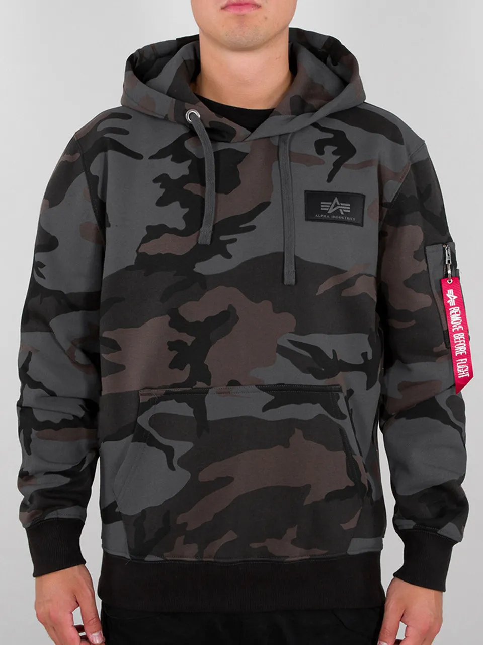 ALPHA INDUSTRIES Backprint hoody camo black 
                         
                     
                