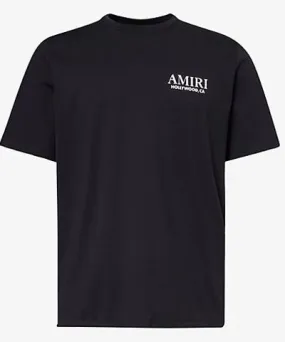 Amiri Mens Black Bones Stacked short-sleeve cotton-jersey T-shirt