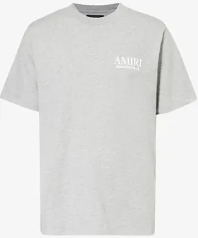 Amiri Mens Grey Bones Stacked regular-fit cotton-jersey T-shirt