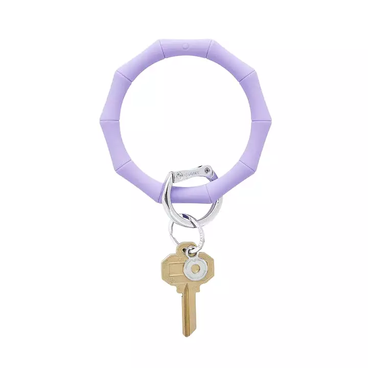 Bamboo Silicone Big O Key Ring - (multiple colors)