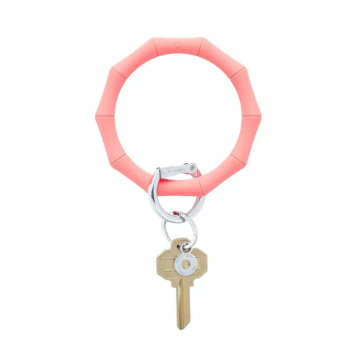 Bamboo Silicone Big O Key Ring - (multiple colors)