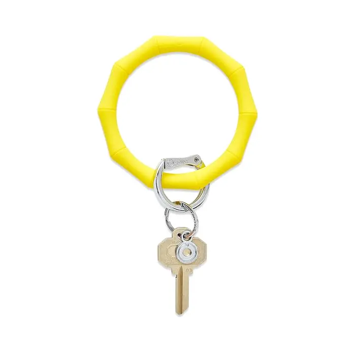 Bamboo Silicone Big O Key Ring - (multiple colors)