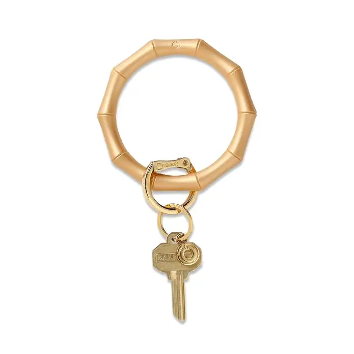 Bamboo Silicone Big O Key Ring - (multiple colors)