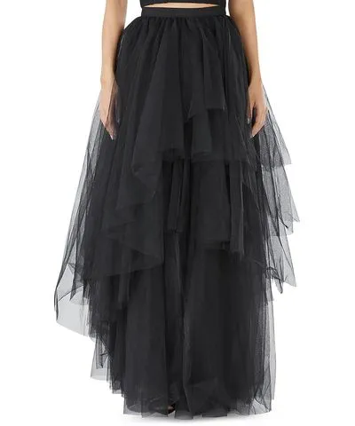 Bcbgmaxazria Womens Full Length Tulle Maxi Skirt