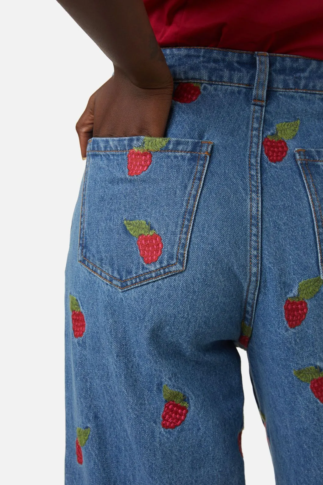 Berry Sweet Embroidered Jean