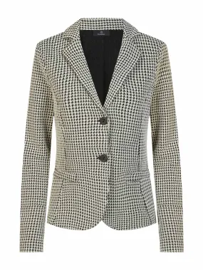 Blazer a 2 bottoni in Eco Jacquard - Fant.Nero