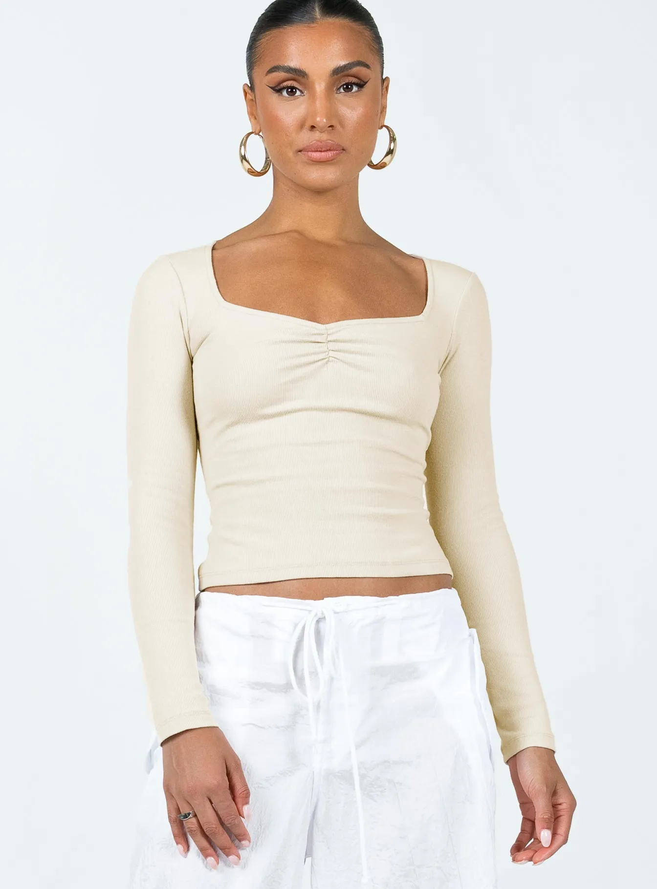 Bradford Long Sleeve Top Beige