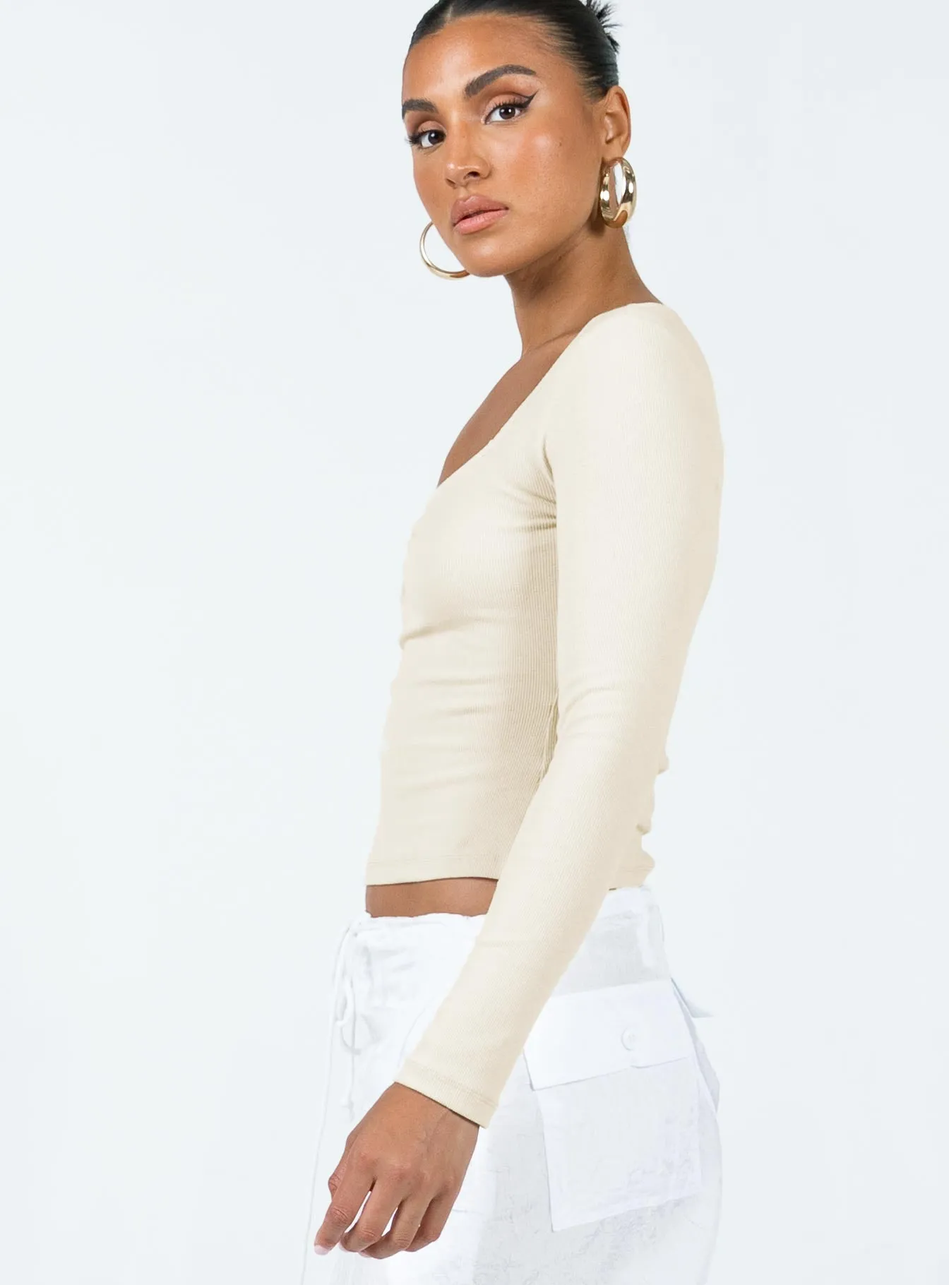 Bradford Long Sleeve Top Beige