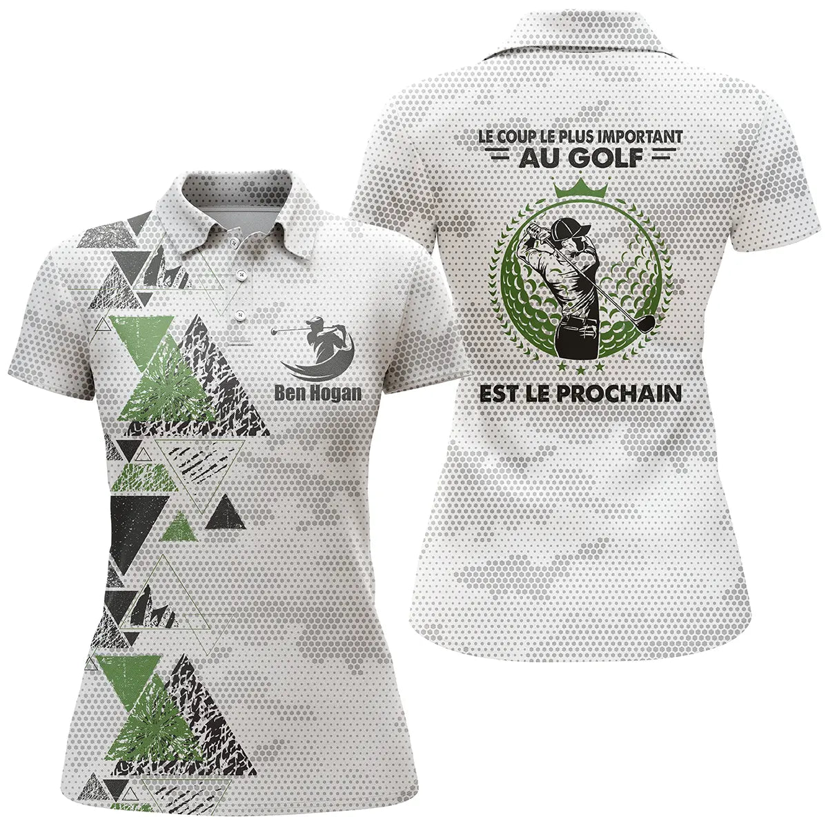 Cadeau Original Golfeur Golfeuse, Polo de Sport Personnalisé Homme Femme, Polo à Séchage Rapide, Le Coup Le Plus Important Au Go