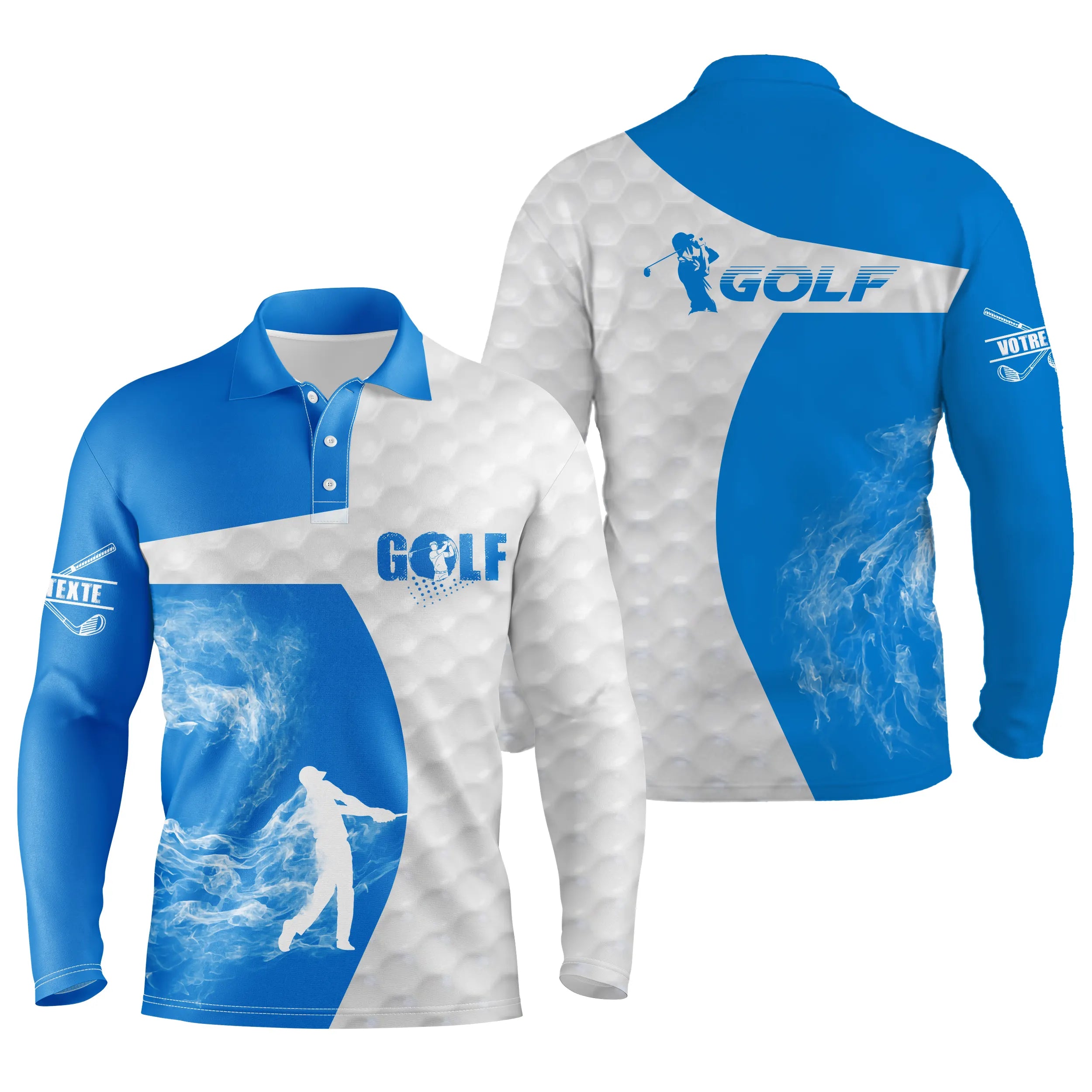 Cadeau Original Personnalisé Golfeur, Polo de Sport Homme Femme, Polo à Séchage Rapide, Impression Golfeur Club de Golf - CTS110