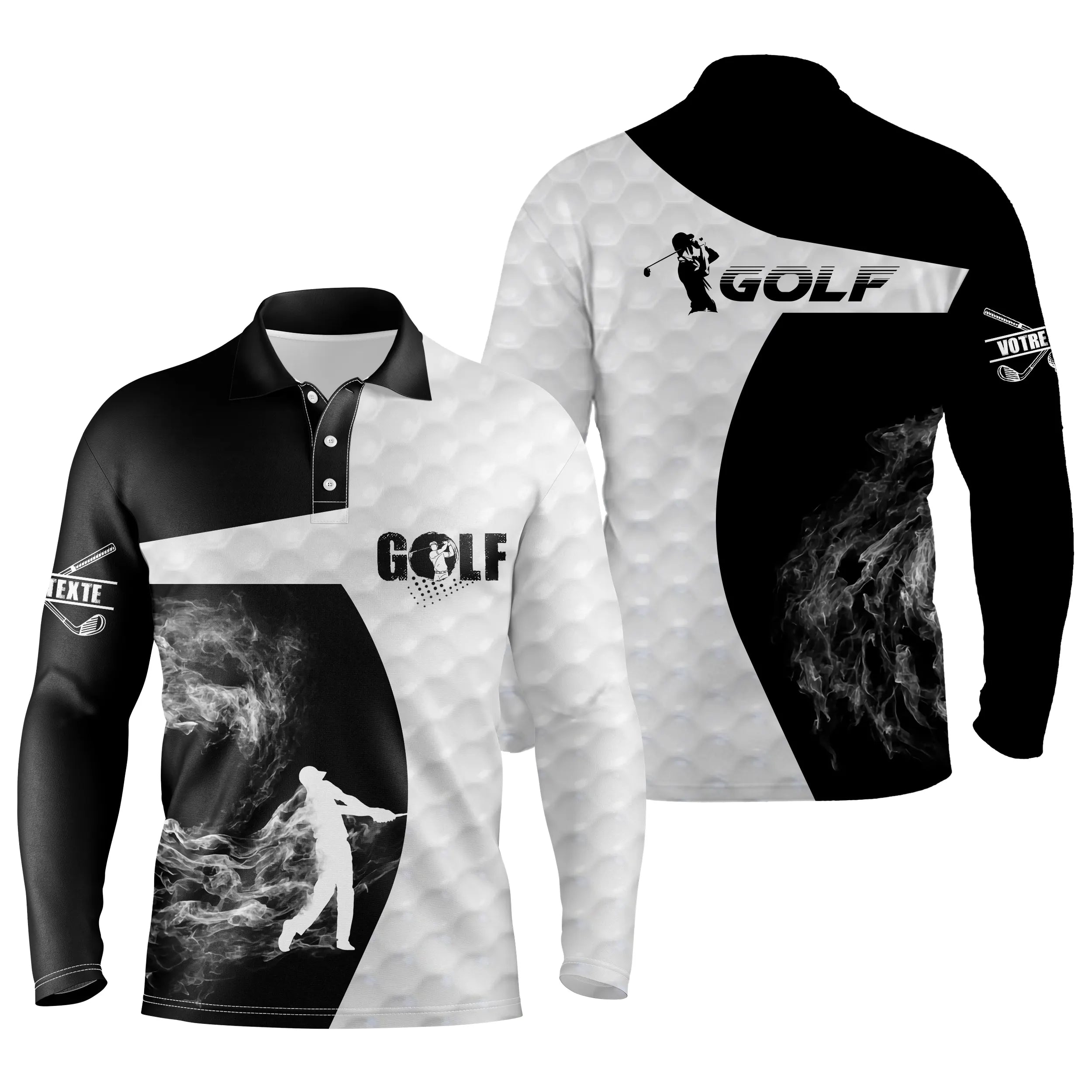 Cadeau Original Personnalisé Golfeur, Polo de Sport Homme Femme, Polo à Séchage Rapide, Impression Golfeur Club de Golf - CTS110