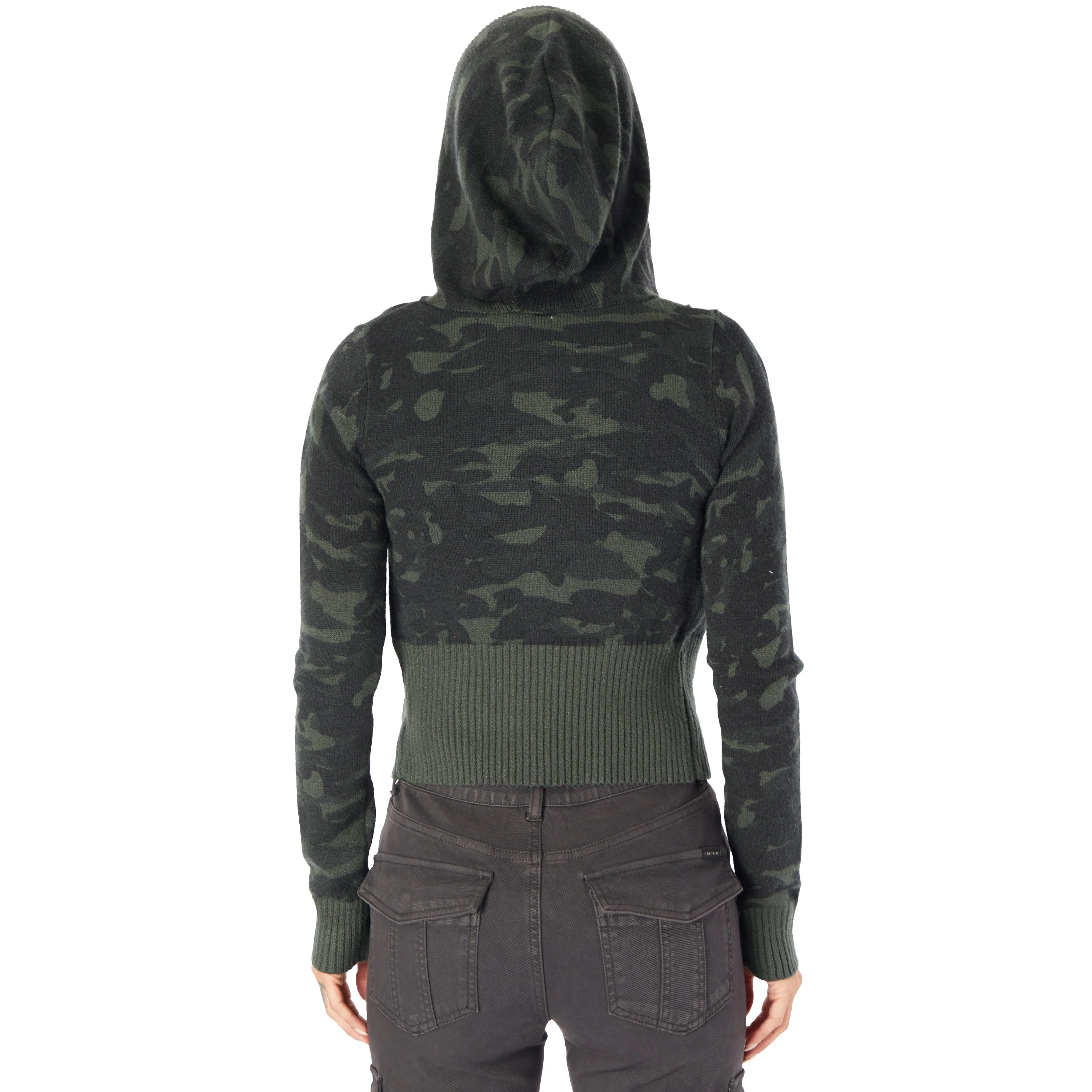 Camo Zip Hooded Sweater