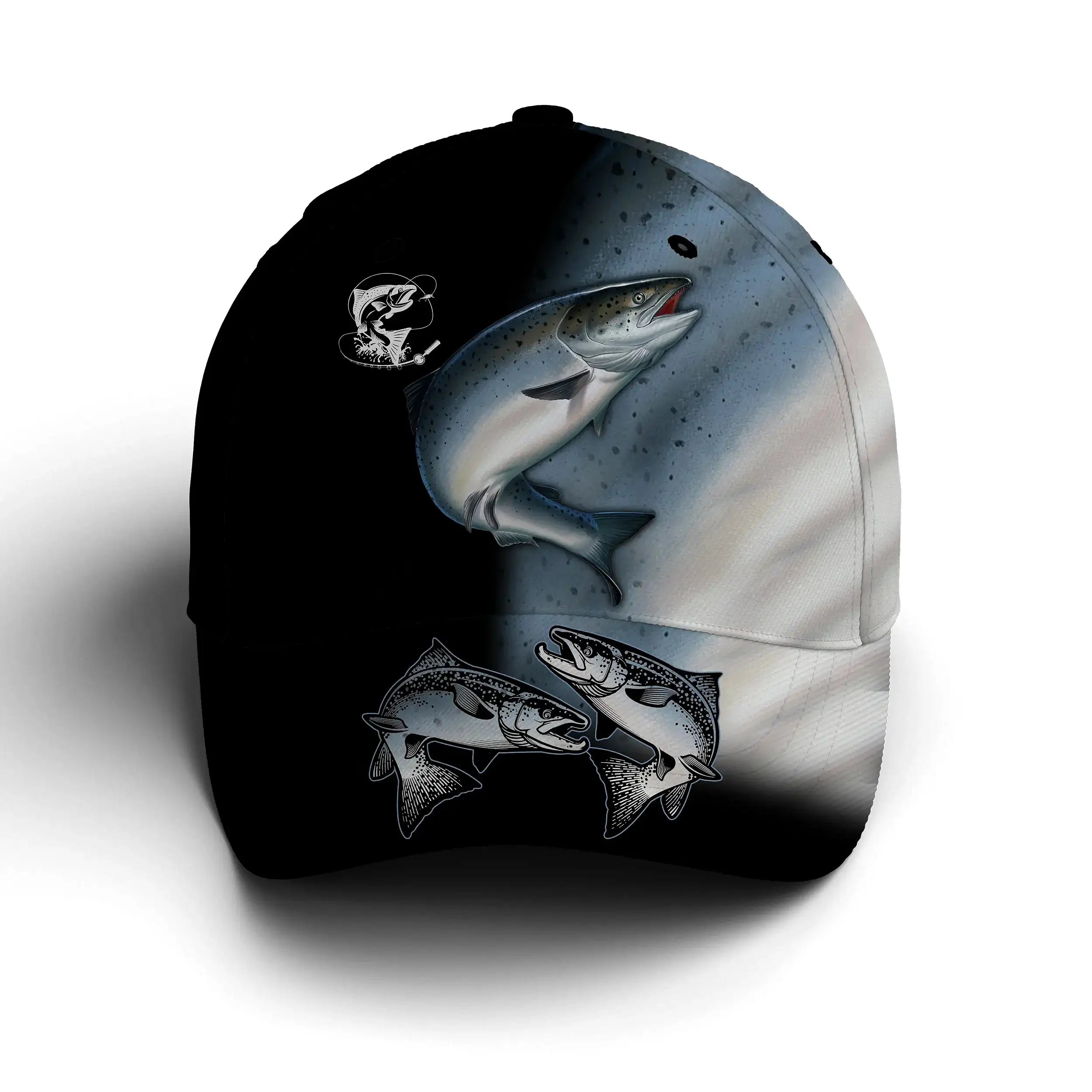 Chiptshirts - Casquette Pour Pêcheur, Pêche du Saumon, Cadeau Idéal pour Fans de Pêche, Motifs Peau du Saumon - CTS26052211