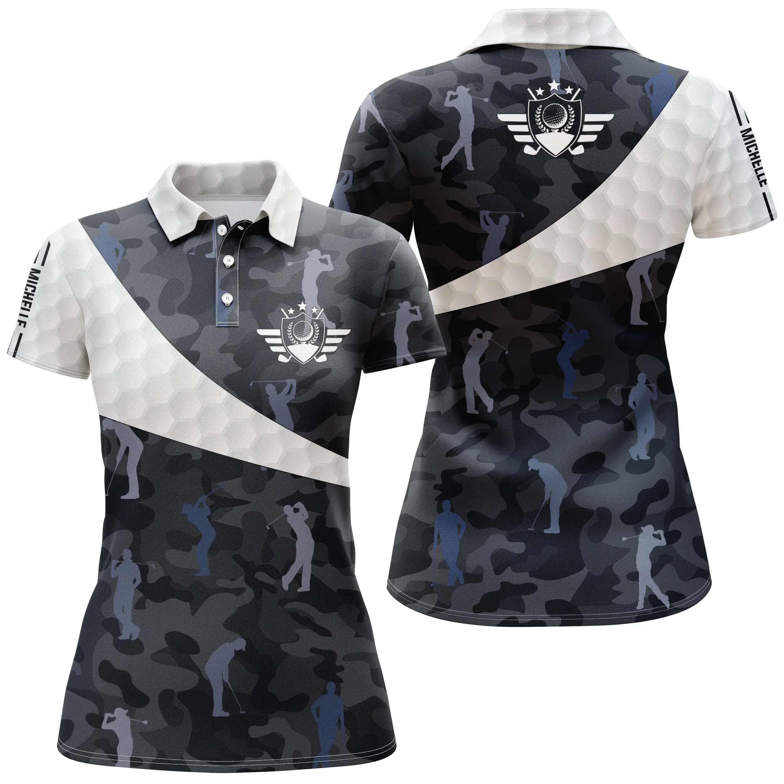 Chiptshirts - Polo De Golf, Cadeau Personnalisé Pour Fans De Golf, Polo à Séchage Rapide Homme Femme, Motifs Camouflage Golf - C