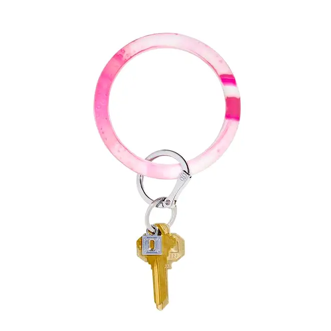 Confetti Silicone Big O Key Ring - (multiple colors)