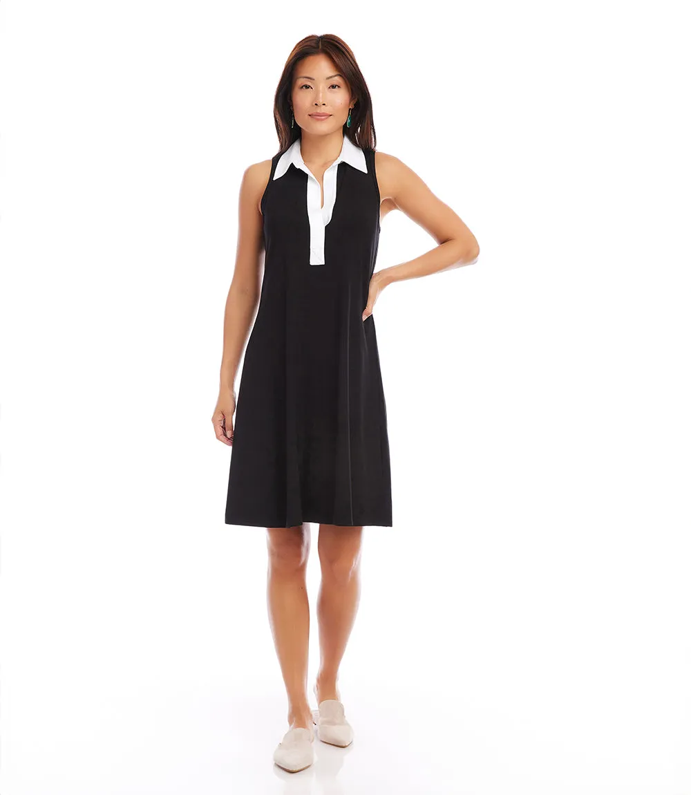 Contrast Placket Dress