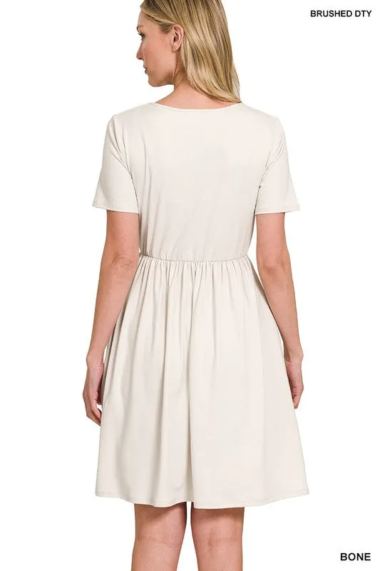 Cross My Heart Surplice Dress