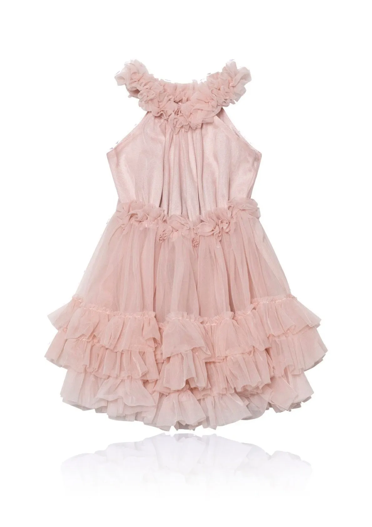 DOLLY by Le Petit Tom  RUFFLED CHIFFON DANCE DRESS ballet pink