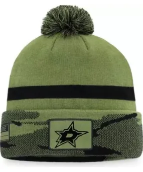 Fanatics Men's NHL Fanatics Dallas Stars Military Appreciation Cuffed Knit Hat with Pom