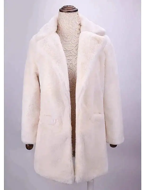 Faux Fur Christmas Coat for Women - Multiple Colors & Sizes / Warm