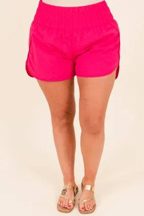 Feeling Motivated Shorts, Fuchsia