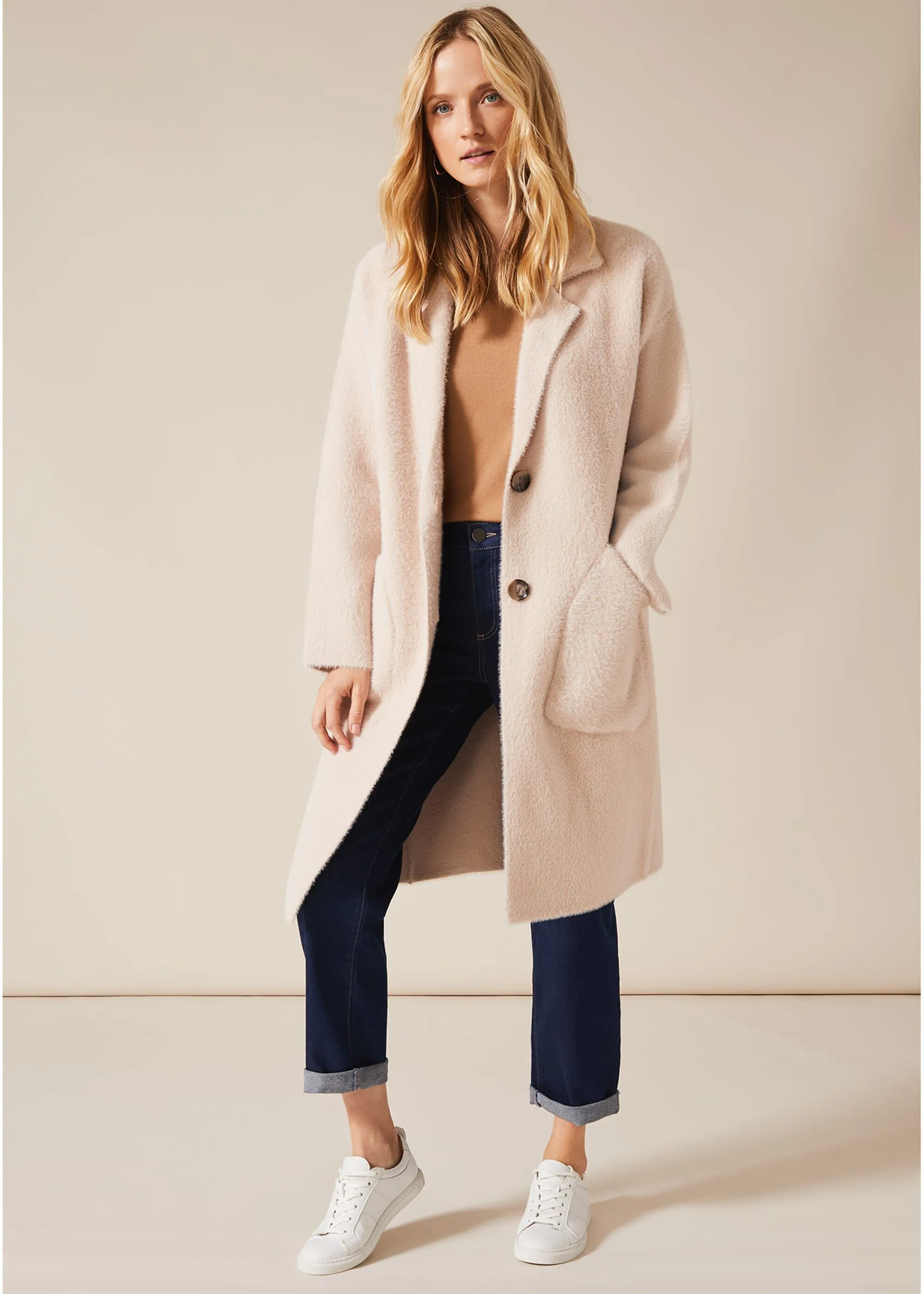 Floressa Fluffy Knit Coat