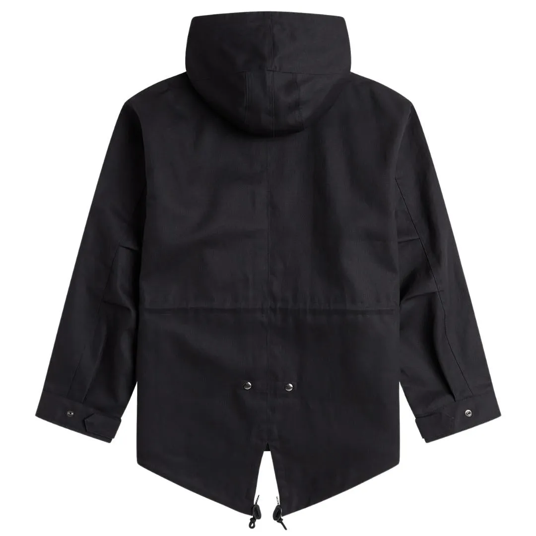 Fred Perry J1541 102 Heavy Twill Black Parka Jacket