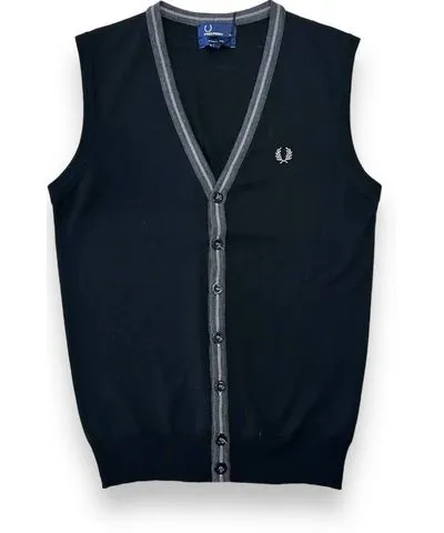 Fred Perry Men's Knit Vest In Navy