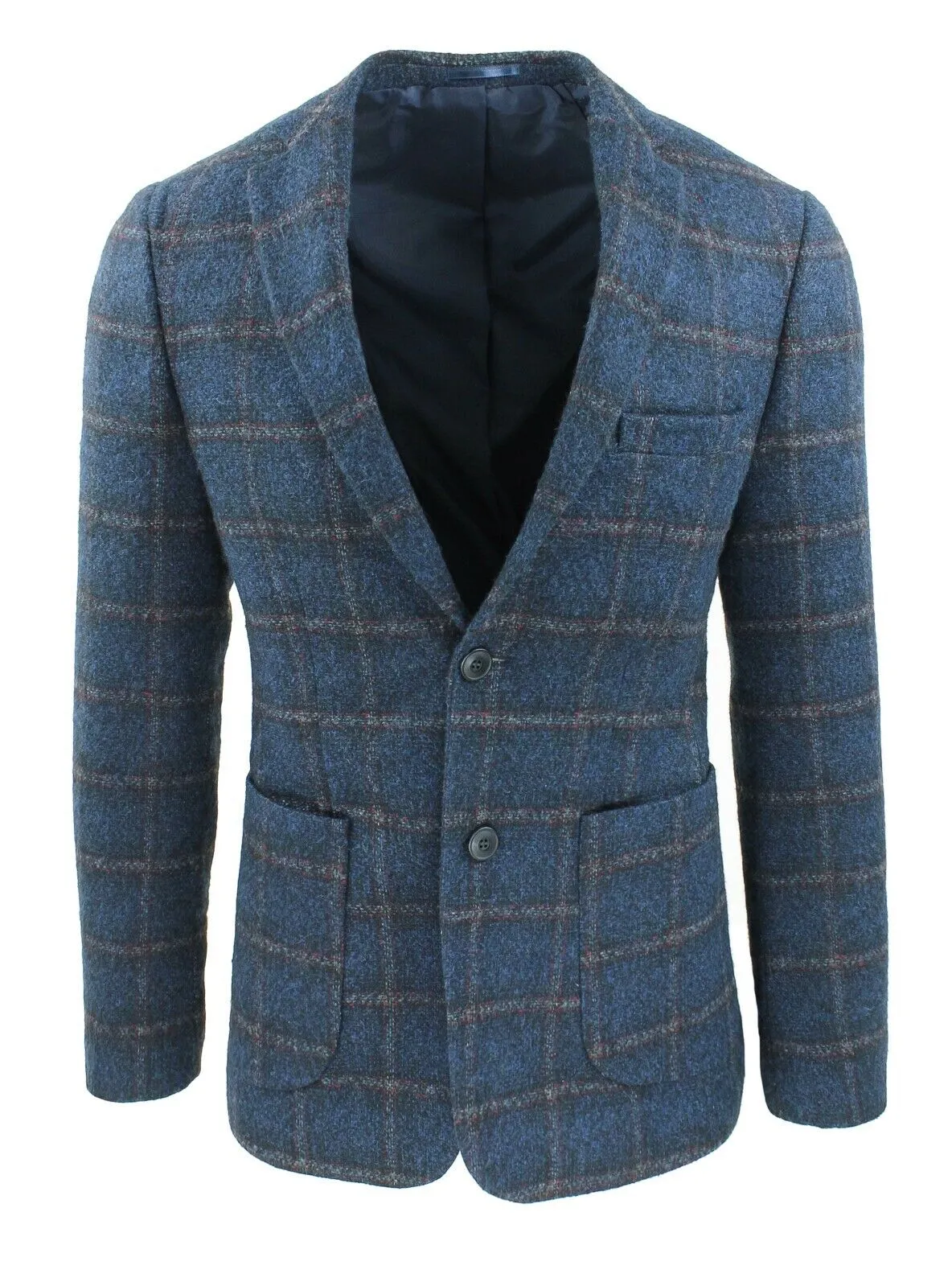 Giacca uomo sartoriale Blu quadri Blazer casual elegante Principe di Galles