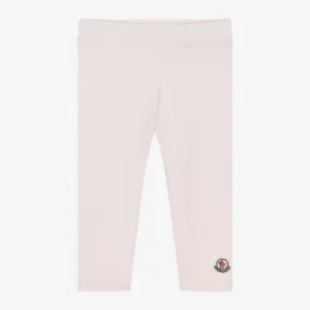 Girls Pink Cotton Leggings