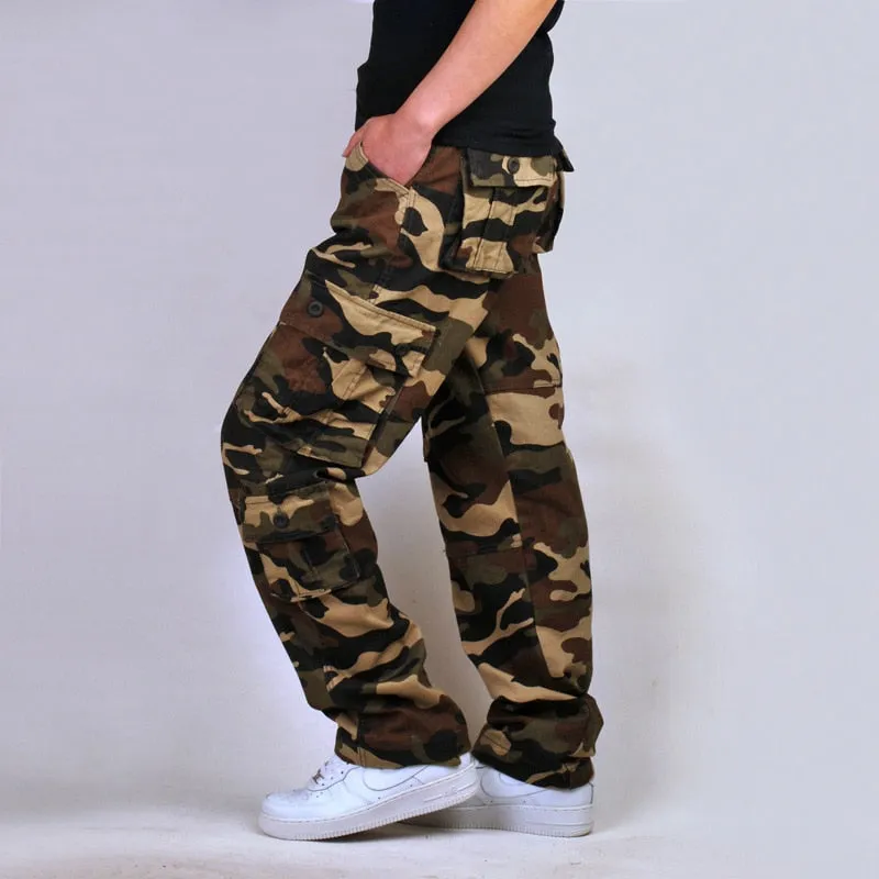 Hip Hop Casual Unisex Multi-pocket Cargo Pants Trousers Joggers