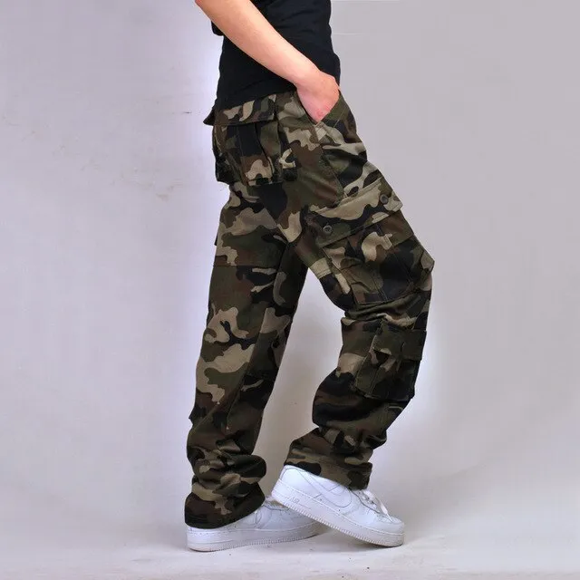 Hip Hop Casual Unisex Multi-pocket Cargo Pants Trousers Joggers