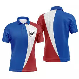 Idée Cadeau Original Golfeur Golfeuse, Fan de Golf, Polo de Sport Homme Femme, Polo à Séchage Rapide, Drapeau de la France - CTS