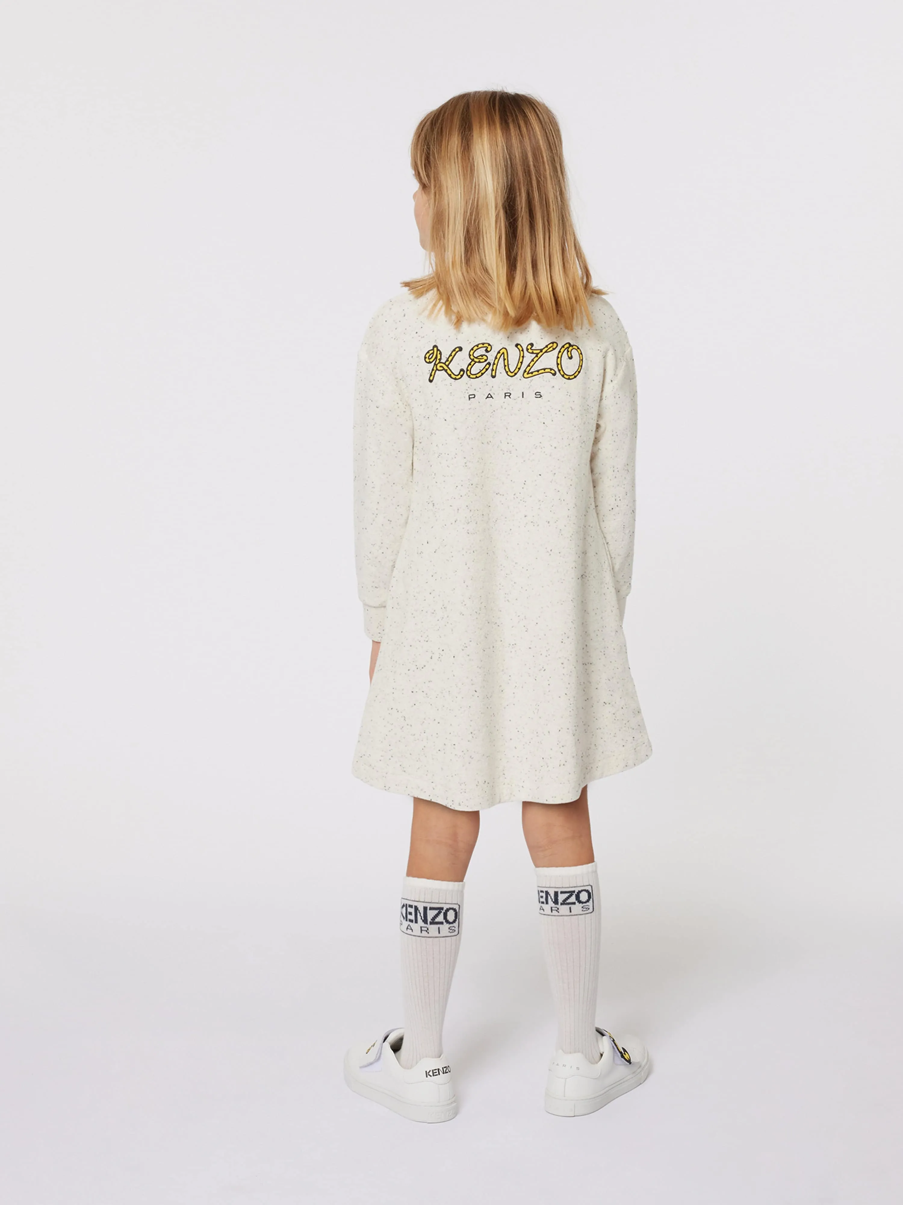 KENZO Girls Kotora Sweater Dress in Ivory