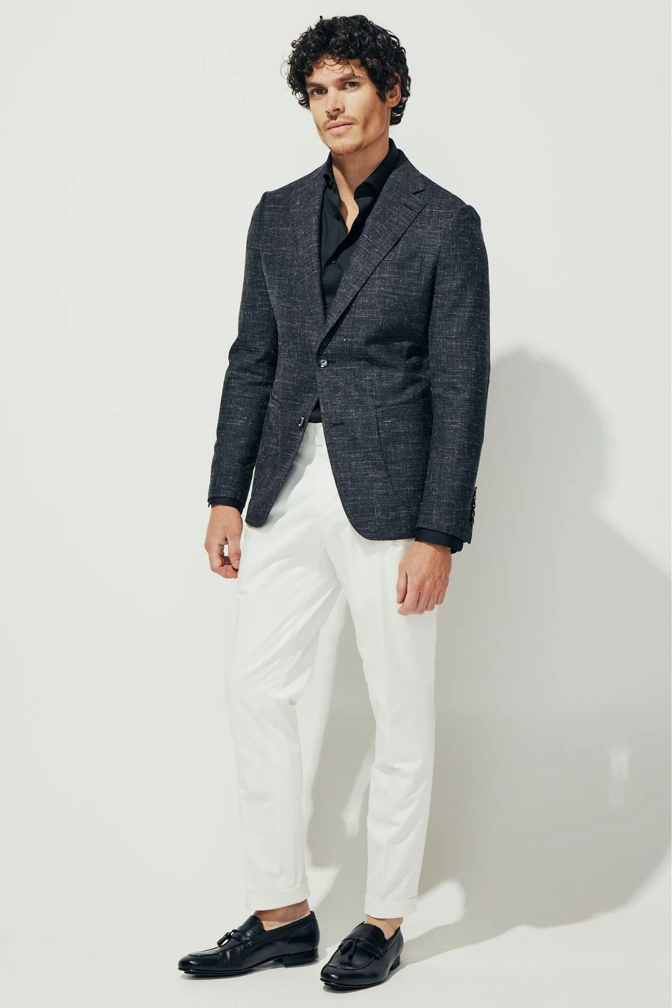 Liam Sports Jacket - Black Chambray