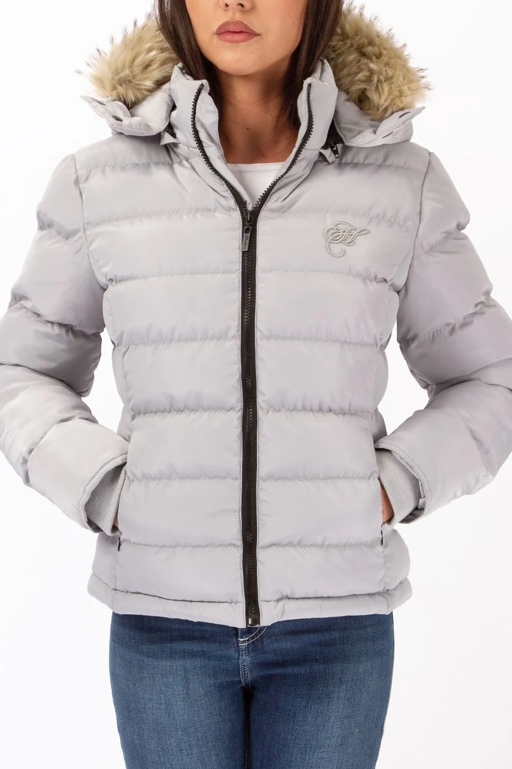 Liberty Faux Fur Hooded Bubble Jacket