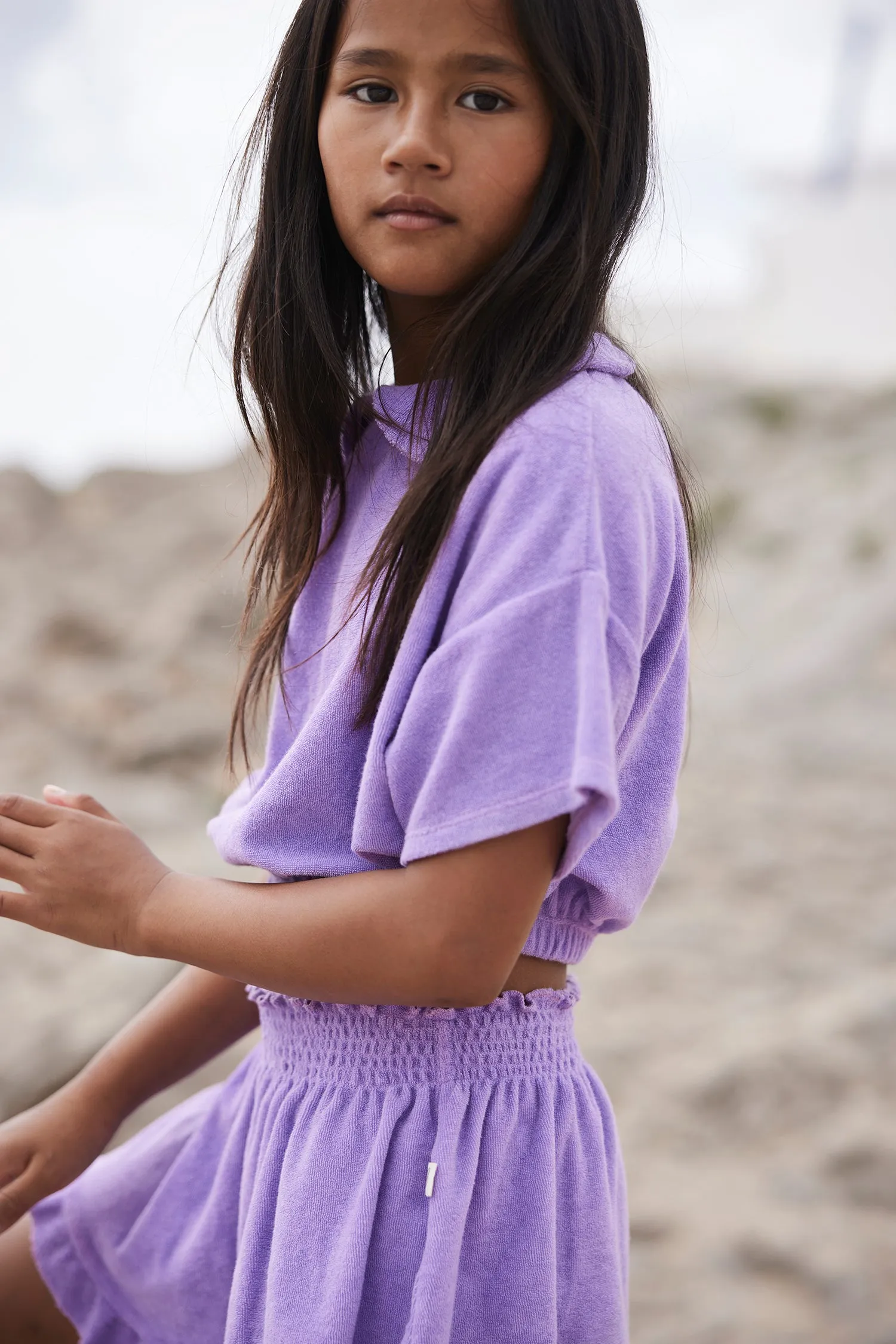 Lilac Towelling Shorts