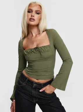 Linsley Long Sleeve Top Green