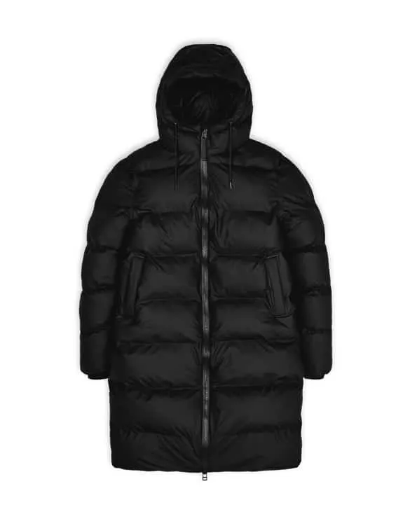 Long Puffer Jacket Black | Rains | Watch Wear