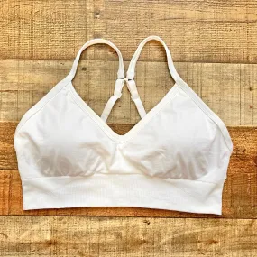 Lululemon White Padded Sports Bra- Size 12