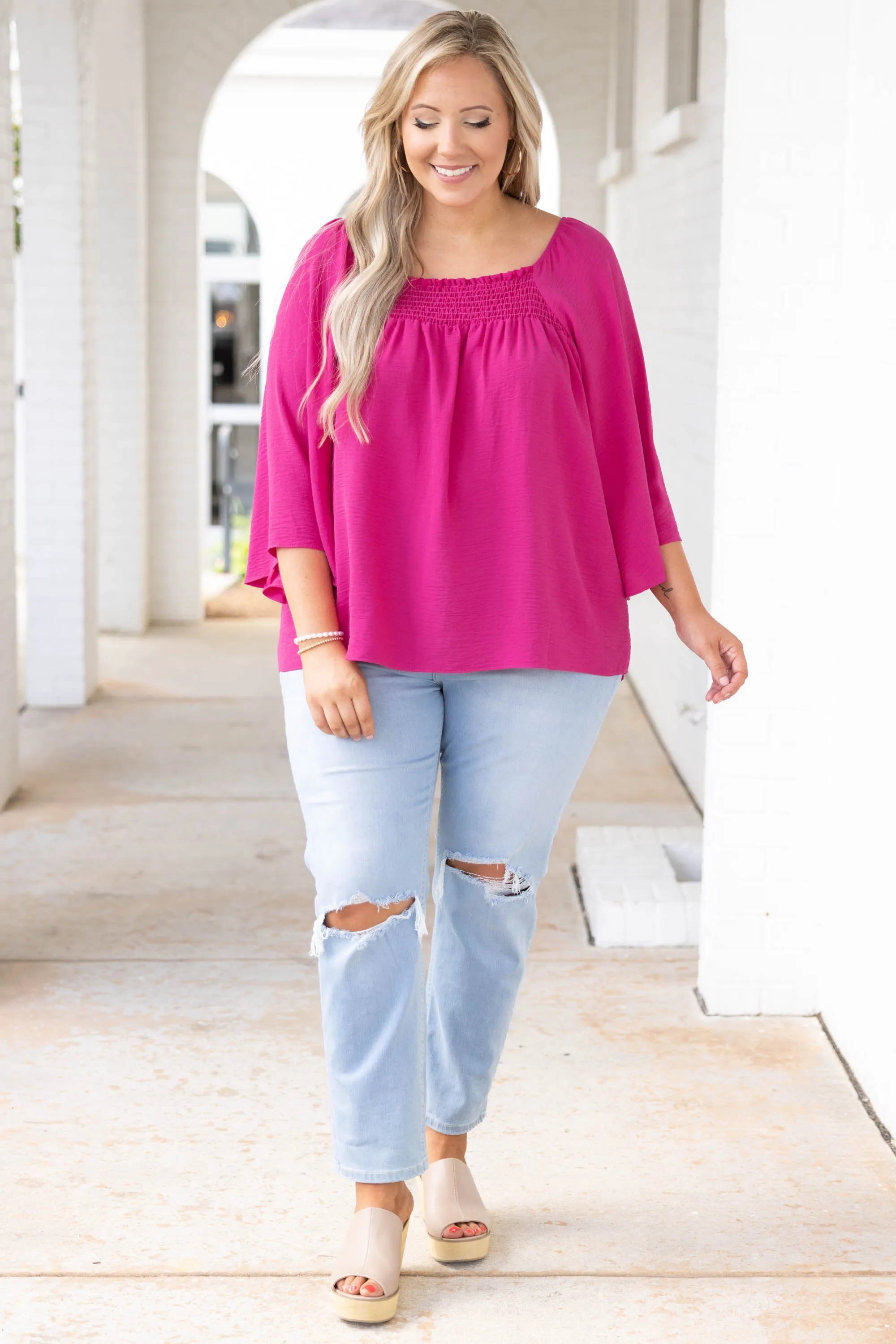 Lush Embrace Top, Fuchsia