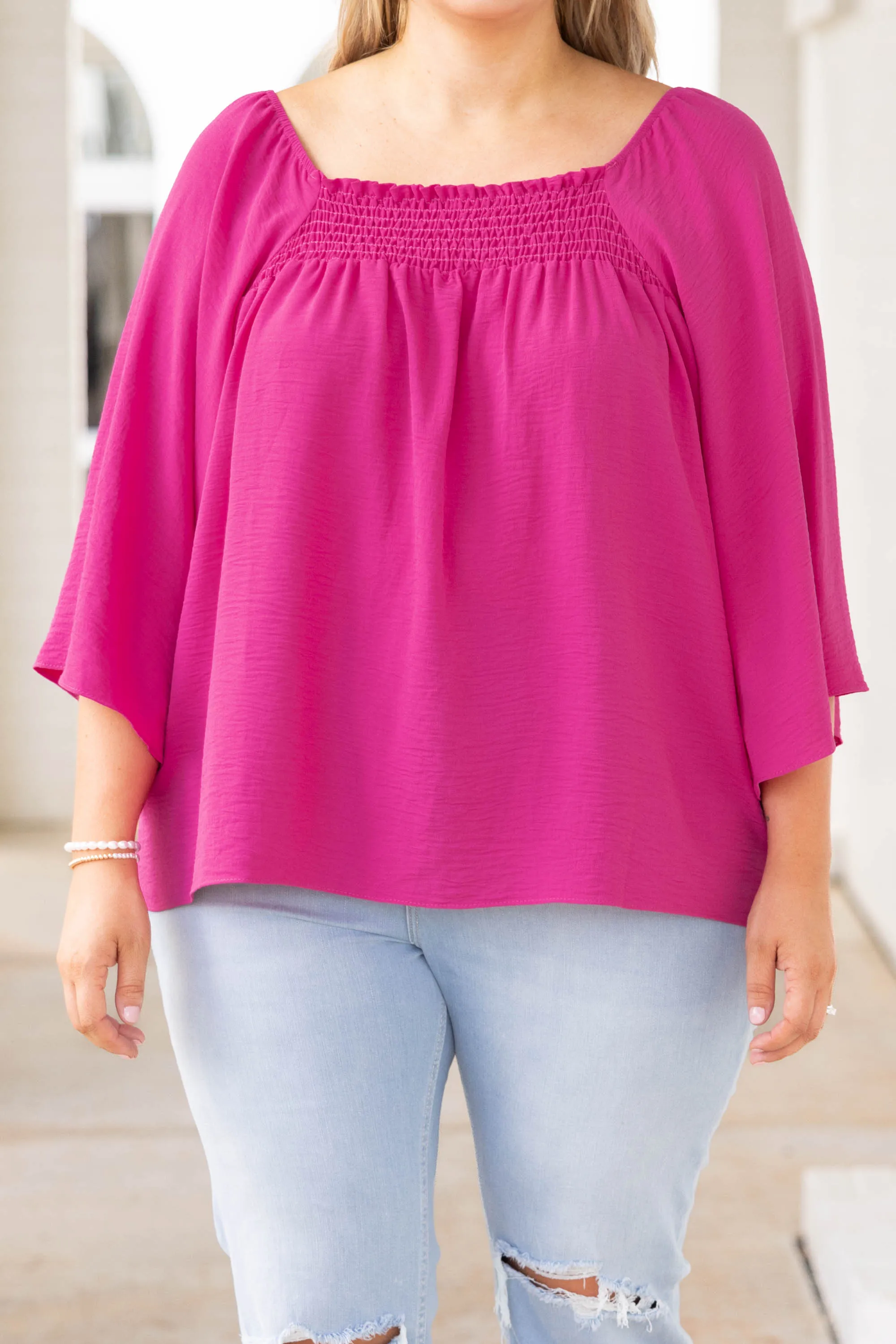 Lush Embrace Top, Fuchsia