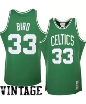 Mitchell & Ness Men's NBA Larry Bird Kelly Boston Celtics 1985/86 Hardwood Classics Authentic Jersey