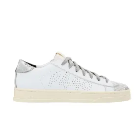 Molly Leather Python Metallic Sneaker - White